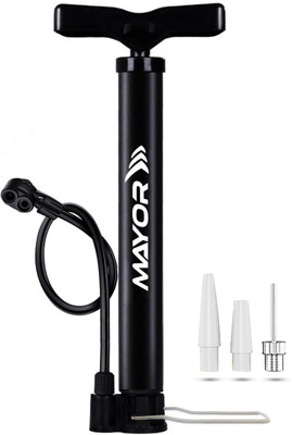 MAYOR Portable Double Action Multifunctional Pump with Needle Football Pump, Volleyball Pump, Bicycle Pump(Black)