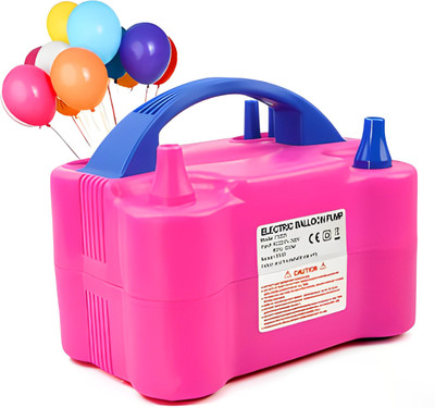 Premio Lusso Electric Balloon Pump – Dual Nozzle Air Inflator for Party & Events Balloon, Inflatable Furniture Pump(Multicolor)