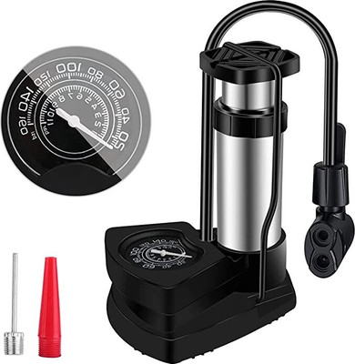 Bellveen High Pressure Foot Air Pump for Cars, Bicycle, Football, Cycle Pump, Black Motorcycle, Volleyball Pump, Car, Bicycle Pump(Black)