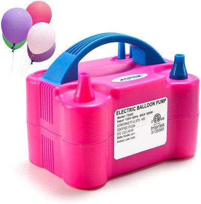 kwikonmart Two Nozzles High Power Electric Balloon Inflator Polypropylene Balloon Pump(Pink)