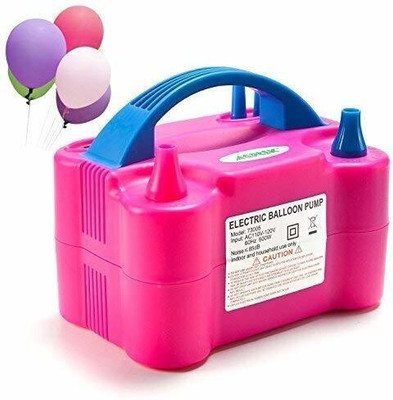 VMV FUZON Electric Air Portable Dual Nozzle Balloon Blower Pump Inflation F4 Balloon, Inflatable Furniture Pump(Multicolor)