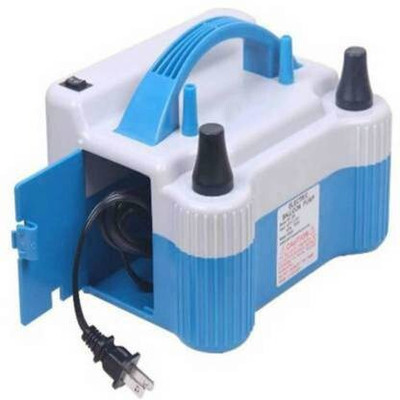 VMV FUZON High Power Electric Balloon Air Pump Heavy Duty Inflator Dual-Nozzle V8 Balloon Pump(Blue, White)
