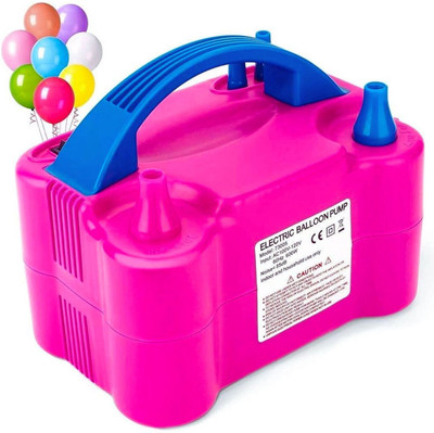DesiFestival Desi Festival® 220V 600W Dual Nozzle Electric Air Inflator Blower Machine Balloon Pump(Pink)
