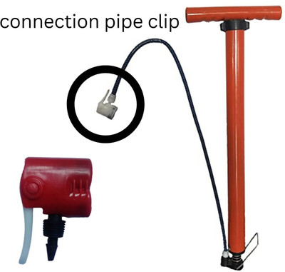 LCARNO pump connection clip with inflator needle with warranty suitable for Balloon, Basketball Pump, Bicycle, Football Pump, Inflatable Furniture, Volleyball Pump Pump(Red)