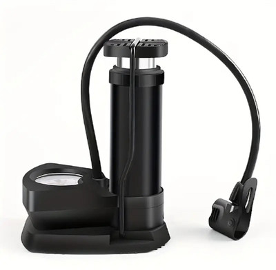 LEADER Mini Bike Foot Pumps, Portable Bicycle Tire Pump Foot Activated Air Pump Bicycle, Car, Motorcycle, Volleyball Pump, Football Pump, Basketball Pump, Ball Pump(Black)