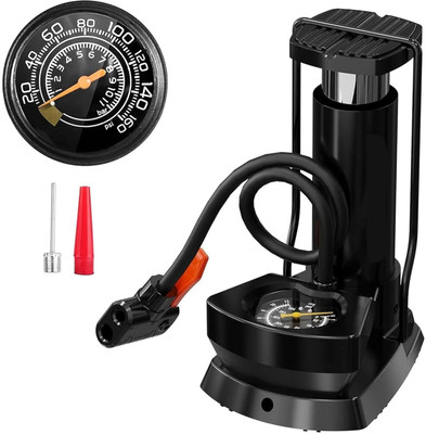 Swashtkon Bicycle High Pressure Foot Air Pump for Cycles, Balloons, Footballs and Tyres| Bicycle Pump(Black)