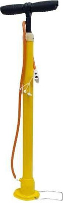 Dinetic High Pressure Strong Steel Base Air Pump (Pack of 1) Bicycle, Motorcycle, Ball Pump(Yellow)