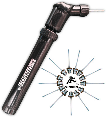 Vinsonsports Double-Action Ball Pump with 15 Needles | Portable for All Sports Balls Football Pump Pump(Black)
