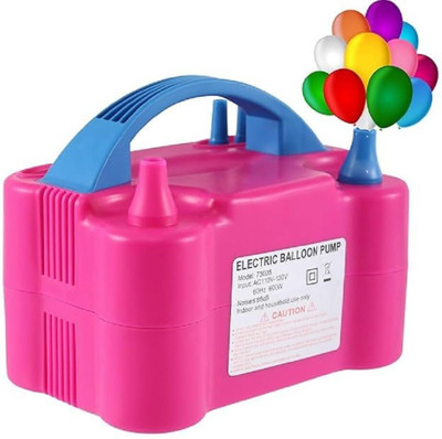 KidsZeeNie Portable & Lightweight Electric Balloon Pump| Dual Nozzle Quick-Fill Balloon Pump(Multicolor)