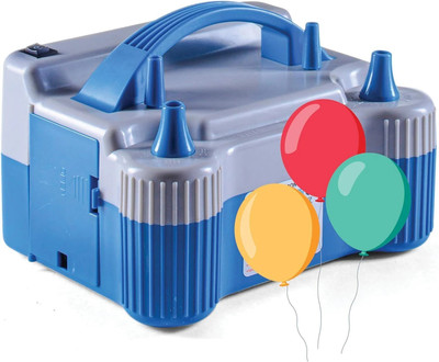 VMV FUZON Two Nozzles High Power Electric Balloon Air Pump Balloon, Inflatable air Pump. Handball Pump, Balloon Pump(Blue)