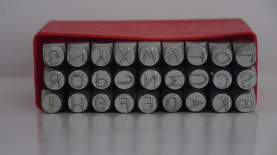 BUILDSKILL Letter alphabet punch set 27 pcs. Dotted punch 5mm Punches & Punching Machines(Set Of 1, Silver)