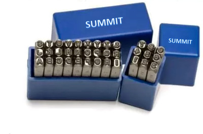 SUMMIT LETTER FIGURE NUMBER PUNCH SET 3MM 1/8 INCH - (0-9) (A-Z) Punches & Punching Machines(Set Of 36, Black)