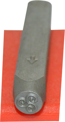 Luxuro Design Stamp Tri-Swirl Shape For Jewelry Making Punching Tool Punches & Punching Machines(Set Of 1, Grey)