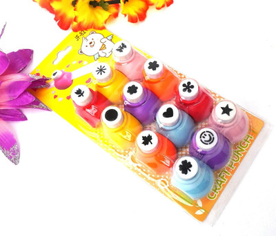 KRAFTMASTERS Art & Craft Decorative Punch for Kids (Pack of 12 pcs) Punches & Punching Machines(Set Of 12, Multicolor)