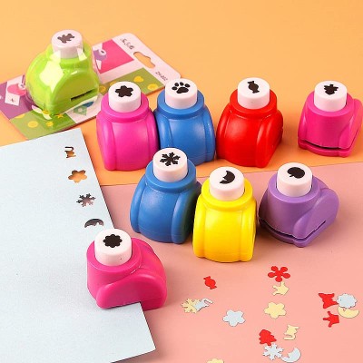 KRYTONE 8 Pcs Craft Paper Punching Machine Crafting Kit Craft Materials Punches & Punching Machines(Set Of 8, Multicolor)