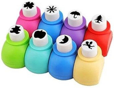 Freedy DIY CRAFT PUNCH PUNCHING MACHINE FOR ART AND PAPER CRAFT PROJECT ASSORTED Punches & Punching Machines(Set Of 8, Multicolor)