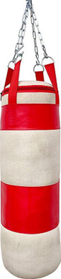 PROSPO Canvas 36 Inch Unfilled Punching Bag with Chain&Glove (12oz), Handwrap(108) Red Hanging Bag(Heavy, 36 inch)