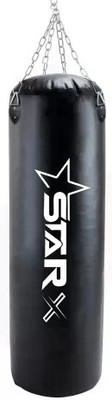 STARX PU UnFilled Punching Bag with Rust Proof Stainless Steel Chain Hanging Bag (4ft) Hanging Bag(Unfilled 4 Ft (48 inch), 48 inch)