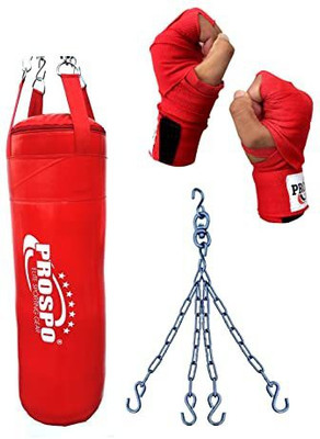 PROSPO Synthetic Leather Heavy Bag with Chain and Hand-Wap108 inch(30 Inch Unfilled) Hanging Bag(Heavy, 30)