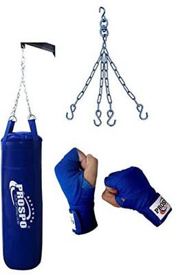 PROSPO Synthetic Leather Heavy Bag with Chain and Hand-Wap108 inch(24 Inch Unfilled) Hanging Bag(Heavy, 24 inch)