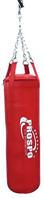 PROSPO Synthetic Leather Heavy Bag with Heavy Duty Chain (24 inch Unfilled) Hanging Bag(Heavy, 24)