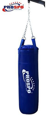 PROSPO Synthetic Leather Heavy Bag with Chain and Glove (36 Inch Unfilled, Glove 12oz) Hanging Bag(Heavy, 36)