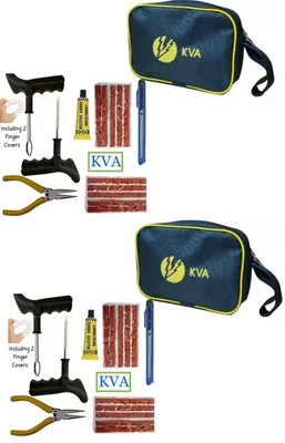 KVA PLUS 2-009 Premium Tubeless Tyre Puncture Repair Kit