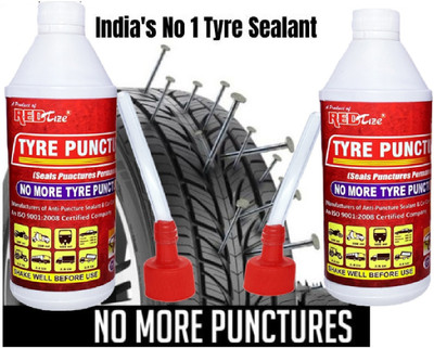 Redtize puncture repair tyre sealer liquid 1000 ml pack of 2 Tubeless Tyre Puncture Repair Kit