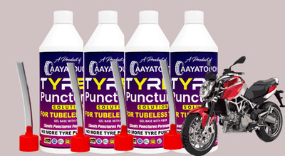Aayatouch Tyre Sealant | Anti Puncture Liquid for Bike & Car Tyre_D001_Tubeless PACK OF 4 Tubeless Tyre Puncture Repair Kit