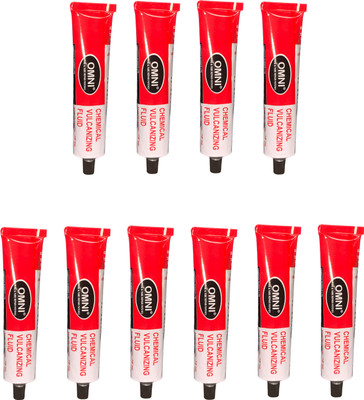 PRIDE Omni Chemical Vulcanizing Fluid (CVF ) Adhesive/Solution Tube (10 Pcs) Tubeless Tyre Puncture Repair Kit