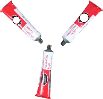 PRIDE (CVF 75 ml) Adhesive/Solution Tube for Tyre & Tube Repair Patches Pack of 3 Pcs. Tubeless Tyre Puncture Repair Kit