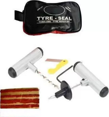 SOWME Universal Tubeless Tyre Puncture Kit Emergency Flat Tire Puncher Repair Tubeless Tyre Puncture Repair Kit