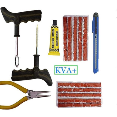 KVA PLUS KV+ 9 Tubeless Tyre Puncture Repair Kit Tubeless Tyre Puncture Repair Kit