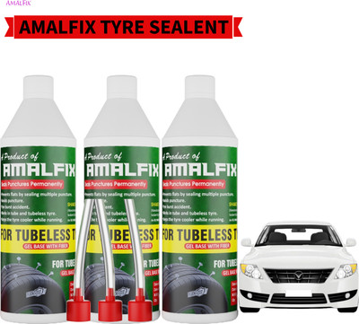 amalfix FGFHG Tubeless Tire Sealant | Anti Puncture Liquid for Bike & Car Tyre Pack Of 3 Tubeless Tyre Puncture Repair Kit