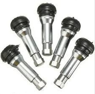 PRIDE TR-414 Chrome Tubeless Valve|| Tubeless Rubber Wheel Tyre Valve 100N Tubeless Tyre Puncture Repair Kit