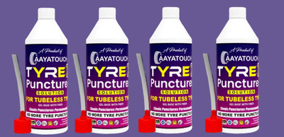 Aayatouch Tubeless Tire Sealant | Anti Puncture Liquid_I001_For Bike & Car Tyre Pack Of 4 Tubeless Tyre Puncture Repair Kit