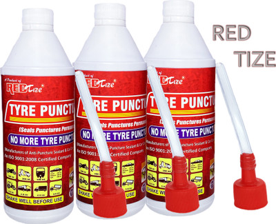 Redtize Tyre Sealer Anti Puncture Tyre Sealant for All Two Wheeler PACK OF 3 Tubeless Tyre Puncture Repair Kit