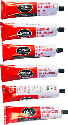SEAHORSE POLYMERS Chemical Vulcanizing Fluid CVF 75ml Adhesive/Solution Pack of 6 Pcs. Tubed Tyre Puncture Repair Kit