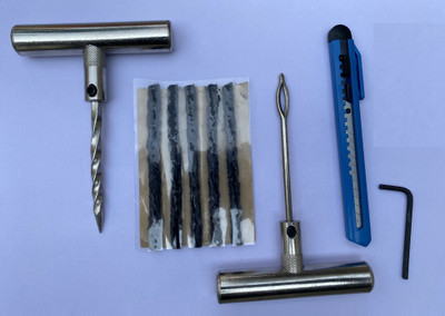 DheVan Bansal Tools Solid Metal Puncture Repair Kit With 5pcs Strips for car & Bike Tubeless Tyre Puncture Repair Kit