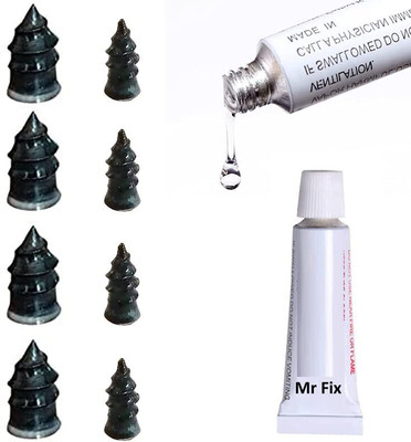colorsole Tire Repair Nail,Self-Tapping Screw Nail,Rubber Screw,Soft Rubber Screw(12) Tubeless Tyre Puncture Repair Kit
