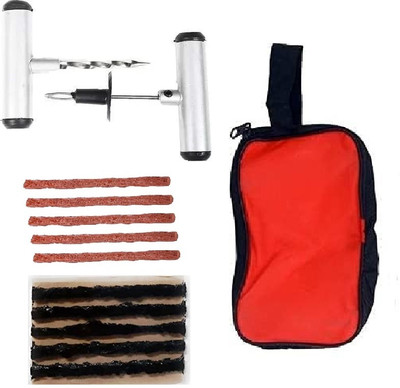 SEAHORSE POLYMERS silblack02 Tubeless Tyre Puncture Repair Kit With 5 Brrown + 5 Black Strips Tubeless Tyre Puncture Repair Kit