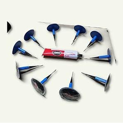 PRIDE 9W) Tyre Puncture Repair (10 Pcs) and (CVF 75 ml) Adhesive/Solution Pack of 1 Tubeless Tyre Puncture Repair Kit