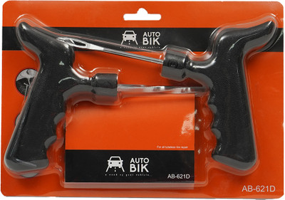 Autobik 5 in 1 Kit for Car Bike SUV with Heavy Duty Tools and Strips Tubeless Tyre Puncture Repair Kit