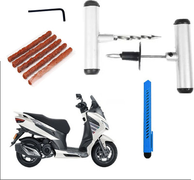 DheVan Tubeless Tyre Puncture Repair Kit with Solid Metal Handle For Aprilia SXR 125 Tubeless Tyre Puncture Repair Kit