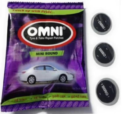 PRIDE Mini Round Puncture Repair Patches Of 50 Pcs For Tyre & Tube Repair Tubeless Tyre Puncture Repair Kit