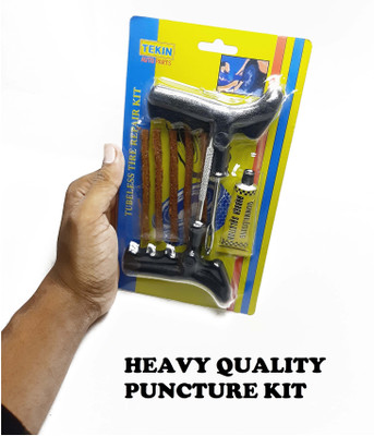 Giinix Tubeless Tire Puncture Kit, Flat Tire Repair Car,& Bike Tubeless Tyre Puncture Repair Kit