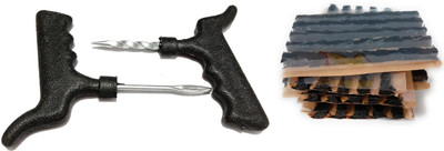 SEAHORSE POLYMERS Tubeless Tyre Puncture Repair Kit with 30 Black Strips Use for Car and Bike Tubeless Tyre Puncture Repair Kit