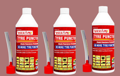 New Face KHK Tubeless Tyre Sealant And_I001_Instantly Seals Tubeless Pack Of 3 Tubeless Tyre Puncture Repair Kit
