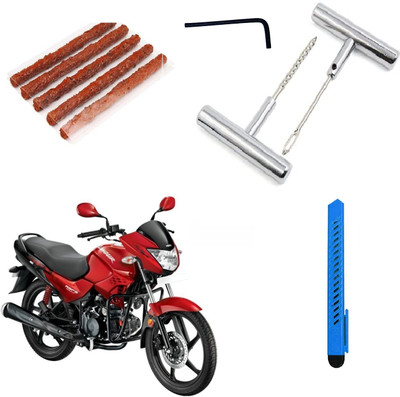 DheVan Bansal Tools Heavy Duty Solid Metal Puncture Repair Kit For Hero Glamour Tubeless Tyre Puncture Repair Kit