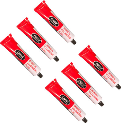 SEAHORSE POLYMERS Chemical Vulcanizing Fluid CVF 75ml Adhesive/Solution Pack of 6 Pcs. Tubed Tyre Puncture Repair Kit